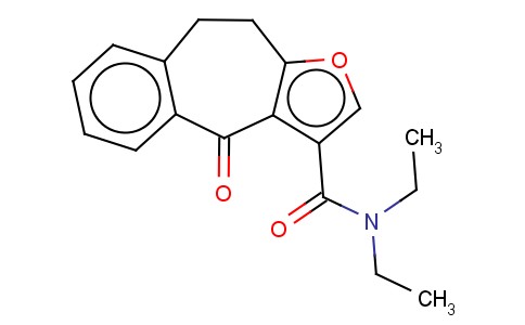 4H-BENZO(4,5)CYCLOHEPTA(1,2-B)FURAN-3-CARBOXAMIDE, 9,10-DIHYDRO-N,N-DI ETHYL-4-OXO-